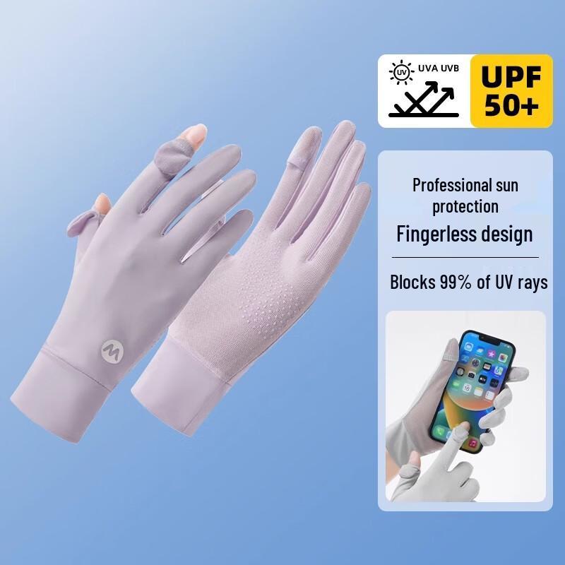 Suling Dámské rukavice z ledového hedvábí UPF50+ Ochrana proti slunci Dotykové