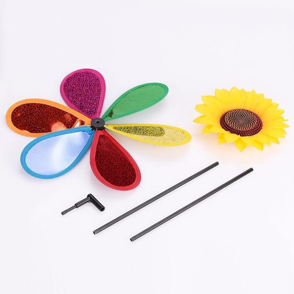 Balcony Sunflower Windmill Wind Spinner Beautiful Creative