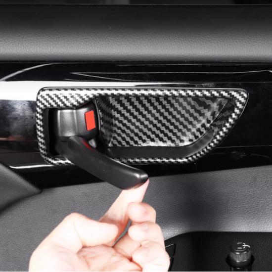 For Toyota Highlander -2025 Carbon Fiber Inner Door Handle Bowl Cover Trim