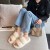 Fashion Slippers Women Winter Versatile Home Flat Bottom Plush Slippers Womens Shoes Zapatos De Mujer