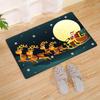 Festive Christmas Pattern Carpet: Floor Mat Crystal Velvet, Non-slip, Hand Washable, Suitable for Living Room or Bedroom Decor