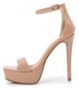 Fashion Gladiator Buckle Strap Women Sandals Thin Heels Club Party Patent Leather Women Pumps Classics Pole Dancing Shoes Size 36-41