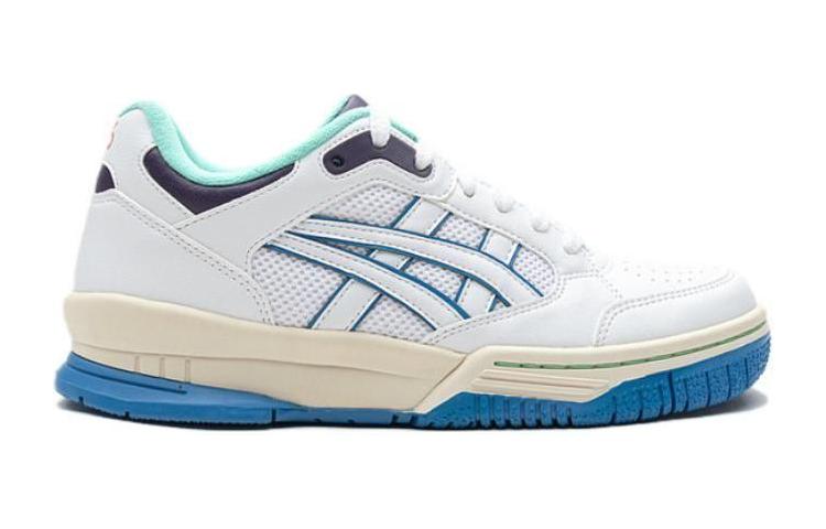 Asics Gel Spotlyte Low Top Children's Basketball Shoes White Blue 1204A127-101