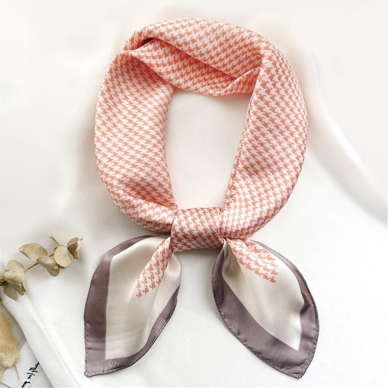 Luxury Printing Silk Square Scarf Women Neck Hair Tie Band Beach Hijab Kerchief Head Headbands Bandana Female Foulard 70cm