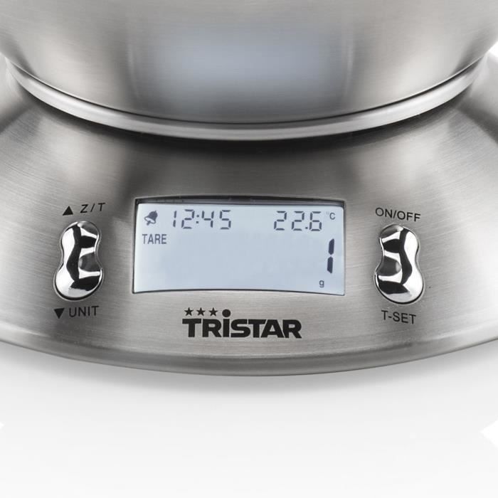 Balance De Cuisine Tristar KW-2436 – 5 Kg – Acier Inoxydable