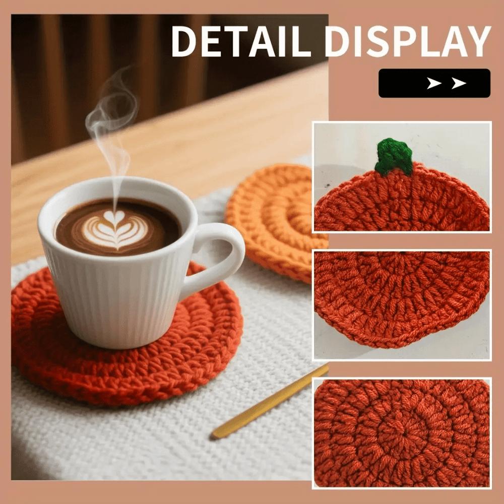 4pcs Handcrafted Handmade Coasters Heat-Resistant Fall Decor New Drink Mats  Home Decor