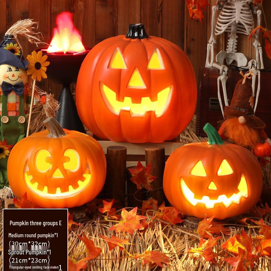 Halloween Pumpkin Lantern Decorations & Photo Props Set