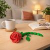 3D Printed Twisted Rose Ornaments Plastic Movable Joints Red Rose  Desktop Ornaments