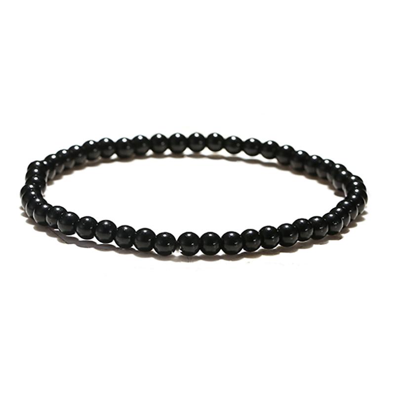 Minimalist 4mm Stone Bracelet For Men Natural Lava Tiger Eyes Beaded Braclet Meditation Yoga Braslet Accessories For Him Pulsera