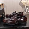 Open-edged beads, one-pedal breathable driving, spring beanie shoes, men's genuine leather, business British casual loafers, small leather shoes