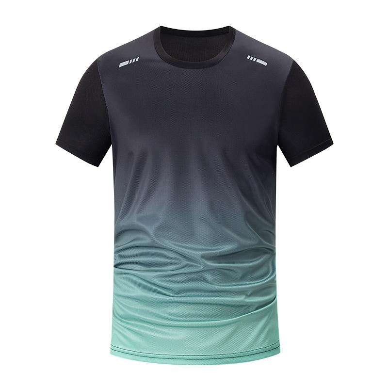 

Pcs Men s Gradient Quick-drying Short-sleeved Teenagers Loose Sports Running Fitness Football Basketball T-shirt XXL зелений