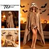 Morbido Plaid Abbracciabile Halloween Felpa Indossabile, Accogliente Mantello Mucca delle Highlands con Cappuccio, Caldo Accappatoio per Casa Bradipo Gatto Nero Mantello Loungewear Donna