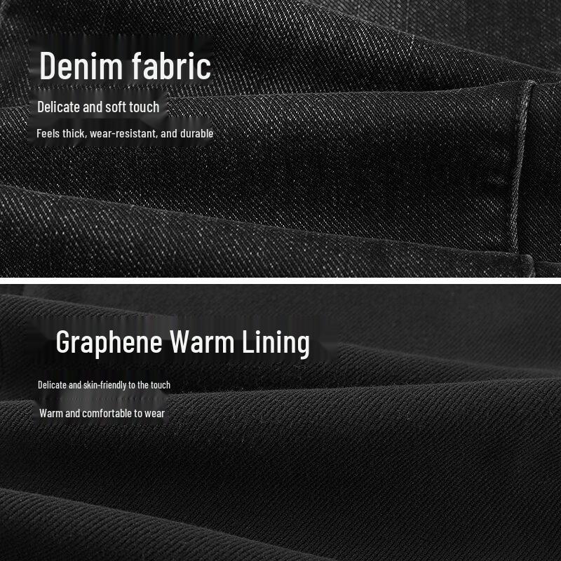 HLA Men's Dark Black Straight-Leg Jeans