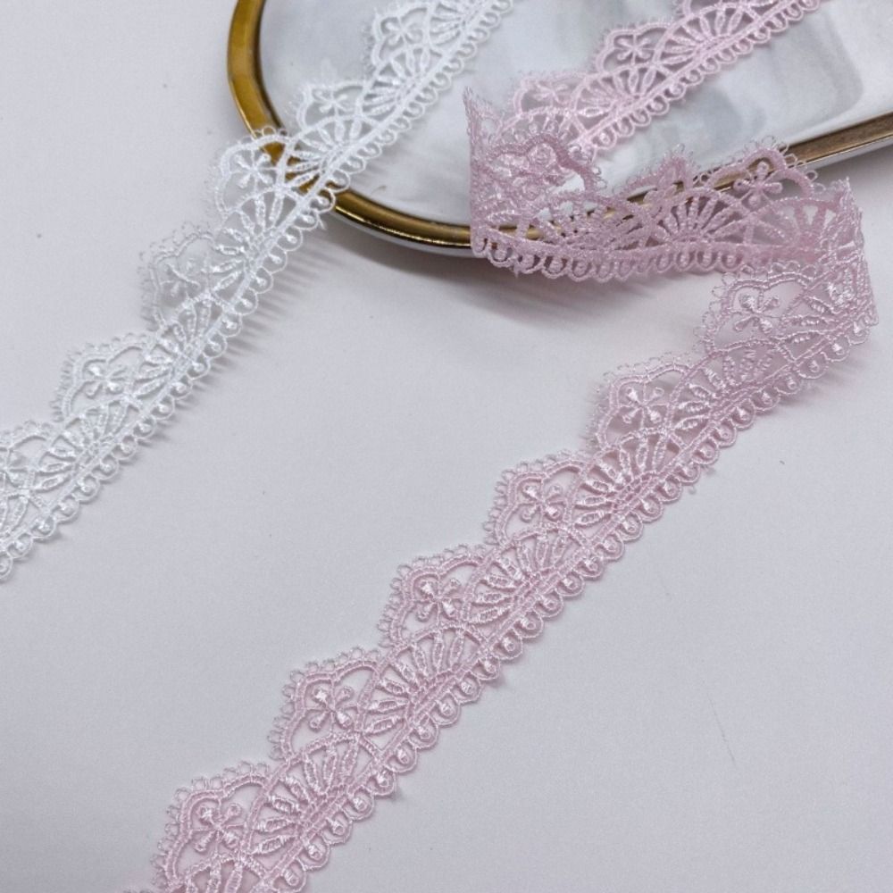 15 Yards Embroidered Flower Lace Polyester Cotton Water Soluble Trim Lace Trim DIY Clothes