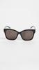 Black Frame Asian Gold Logo Gray Lenses [Balenciaga] BB0102SA-001 Sunglasses, Fit, Embellishment,