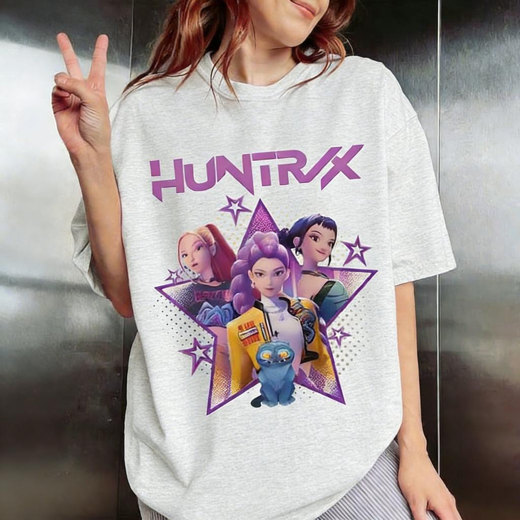 Kpop Dämonenjäger Anime Herren Damen Kurzarm T-Shirt Kinder Sommer Lässiges Oberteil Streetwear Harajuku Grafik-T-Shirt 2026 Mode Y2k