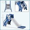 3 In 1 Baby Slide for Indoor Use with Climber, Basketball Hoop, Basketball, for Ages 18-36 Months - Blue