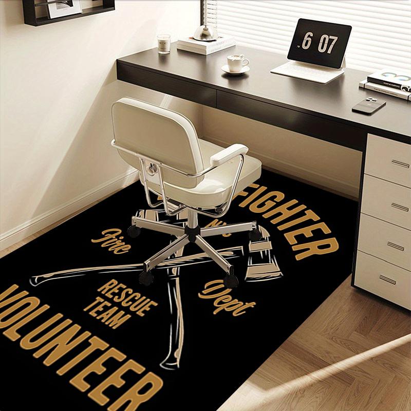 Firefighter Chair Mat: NYC Fire Dept Rescue Team Volunteer Gift - Home Decor, Office Carpet for Living Room, Bedroom, Various Rooms0109045A
