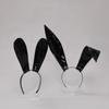 Leather Rabbit Ears Headband Handmade Sexy Bunny Ears Hairband Easter Halloween Cosplay Props Theme Hair Accessories