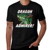 Dragon Admirer Green TShirt Art Pattern Printed Casual Top