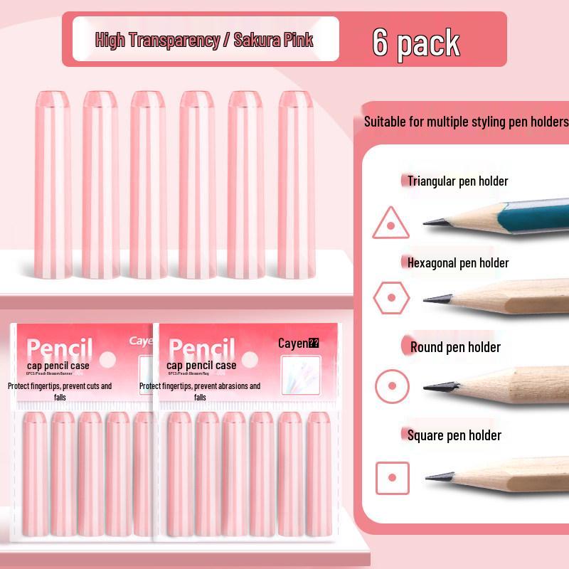 Transparent Pencil Cap for Kids - Grip Aid & Protective Cover