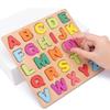 Colorful Alphabet Number Shape Matching Wooden Early Educational Toys Board 3D Puzzle Kids Montessori Preschool Children Gift