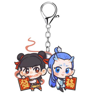 3pcs Movies Peripheral Ne Zha Ao Bing Keychain Pendant Acrylic Keychain Key Pendant Car Pendant Gift For Fans Friends