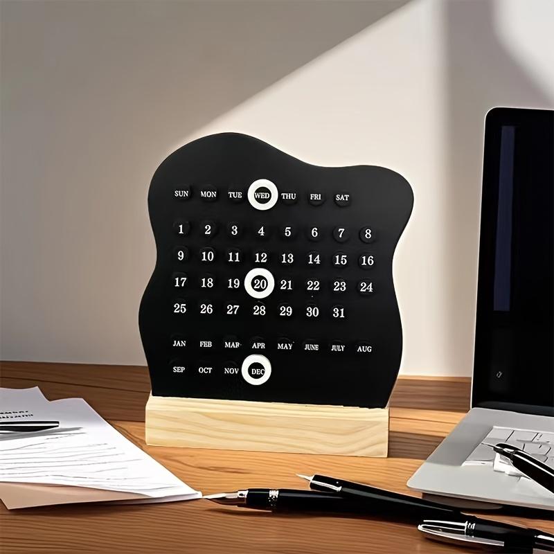 

2026 New Circular Calendar Handmade DIY Collar Creative Personalized Office Desktop Decoration Ornament Student Learning Timer чорний
