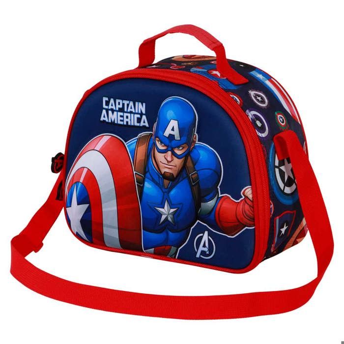 Sac Repas 3D - Captain America Patriot - Multicolore - Taille Unique