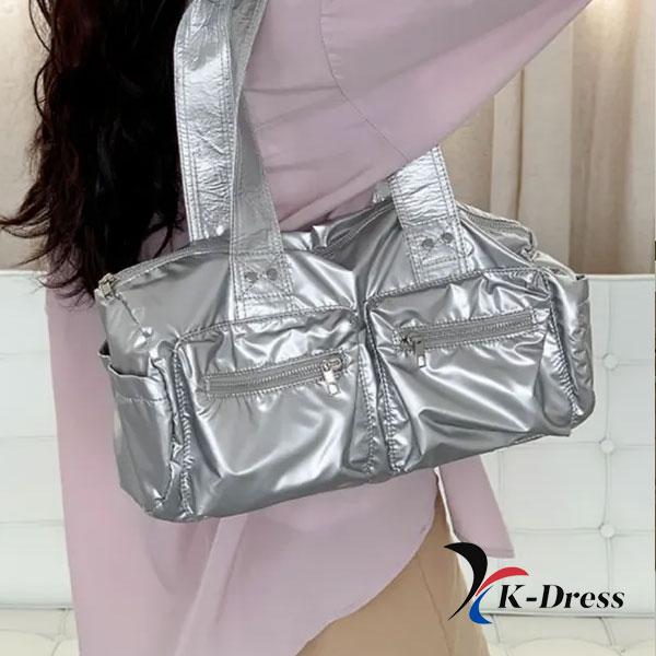 Drum Two-Pocket Nylon Tote Bag (4 Colors)