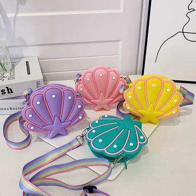 Mädchen Kinder Bunte Ocean Star Animal Crossbody Bag Niedliche Cartoon-Schultertasche für Kinder Schlüsselkarten-Organizer Geldbörse