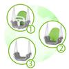 Ricokids 3-In-1 Elephant Bucket Swing, Gray And Green