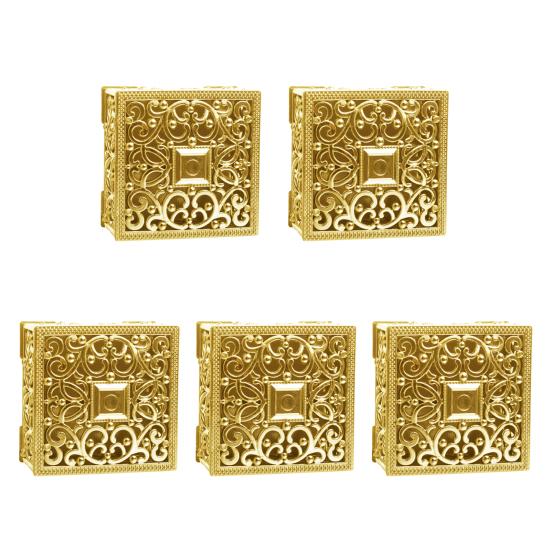 Vintage Hollow Out Jewelry Box Gold/Silver Plated Plastic Candy Box Wedding Party Favor Box for Ring Earrings Necklace Bridal Shower Birthday Supplies