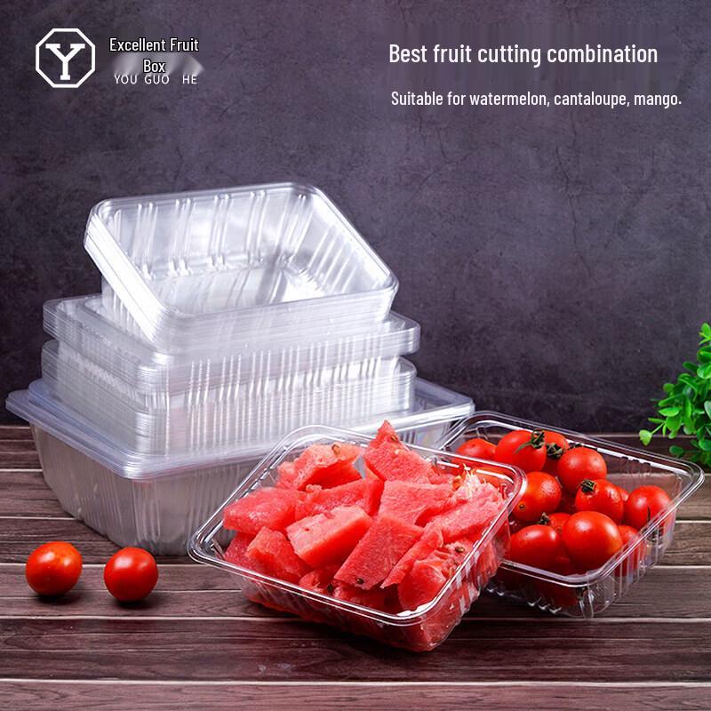 Disposable Rectangular Fruit Packaging Box with Lid