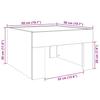 Infinity LED Coffee Table in Brown Oak Effect 50x50x30 cm