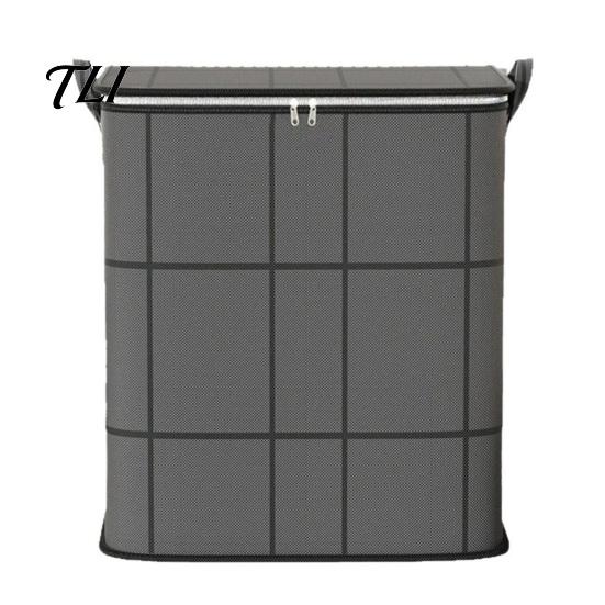 Home Storage Bags for Toys Moving Bin with Reinforced Handles And Zipper, Extra Large Capacity Supplies Linens Non-woven Fabric Organizer, Foldable