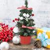PVC Mini Artificial Christmas Tree Red Artificial Pine Tree  Hotel Cafe Table