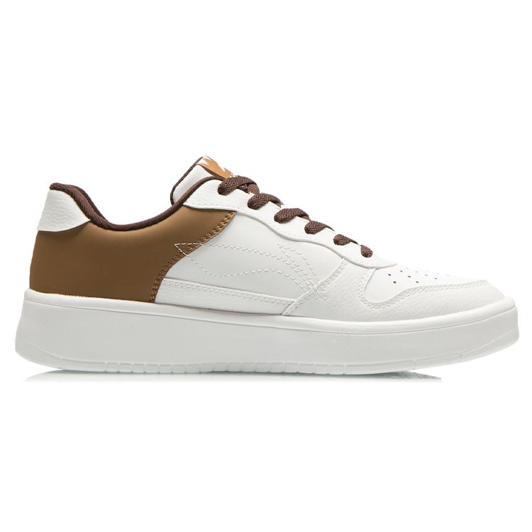 Li Ning Wrap Warm Non-Slip Low-Top Skate Shoes Men Sneakers White Brown AGCQ455-6
