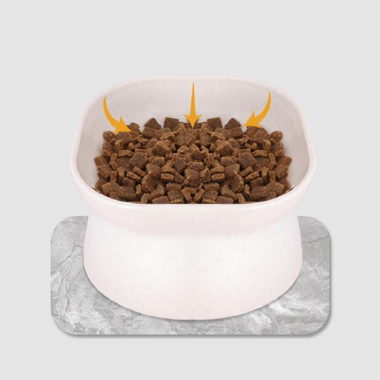 Raised Cats Food Bowls Plastic Cats Dish for Food or Water Tilted Feeding