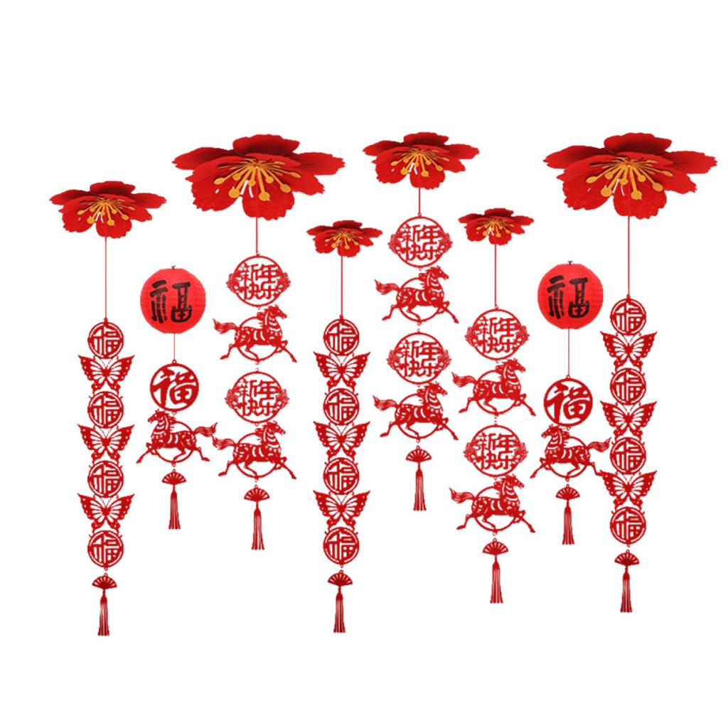 2026 Chinese New Year Ceiling Decoration,Red Chinese Pendant Spring Festival Decor,Ornament ,Fu Character,for Party,Celebration,