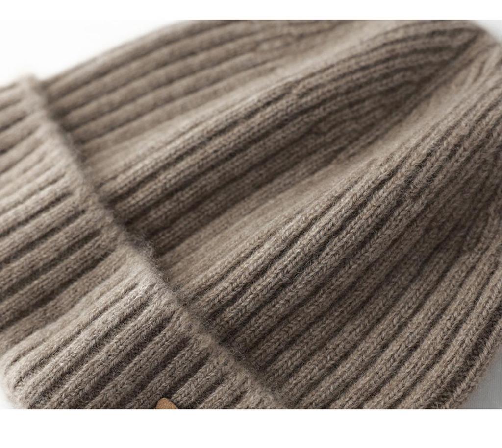 כובע סרוג קשמיר טהור לגברים - חם, טרנדי ורב-תכליתי לסתיו ולחורף