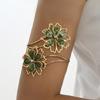 Brățară de braț artistică feminină Aliaj de zinc Finisată cu modele neregulate de flori Potrivire confortabilă Bijuterii pentru ocazii zilnice