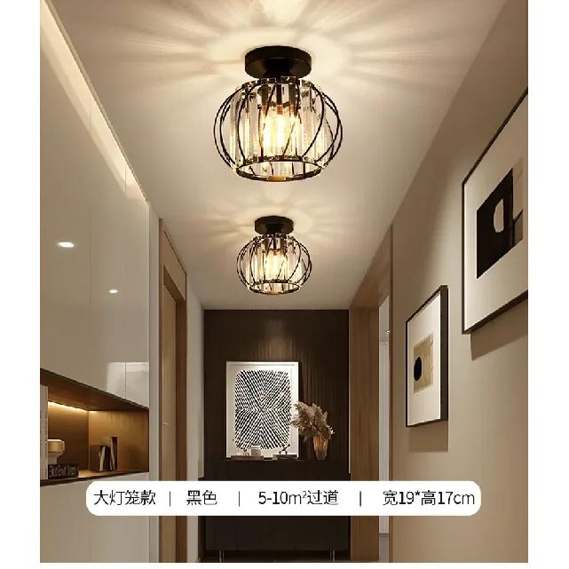 Iron Aisle Lights Corridor Balcony Ceiling Lights LED Nordic Style Personalized Creative Lights Luxury Chandelier Entrance Light