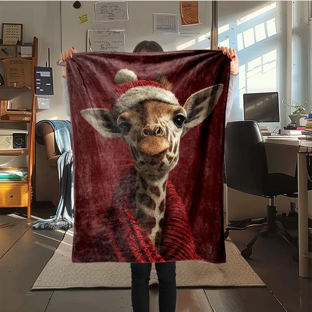 1 Pezzo Coperta in Flanella con Stampa Cartone Animato, Alta Qualità Confortevole per Tutte le Stagioni, Decorazione per la Casa, Calore e Comfort, Perfetta per Regalo di Natale Compleanno