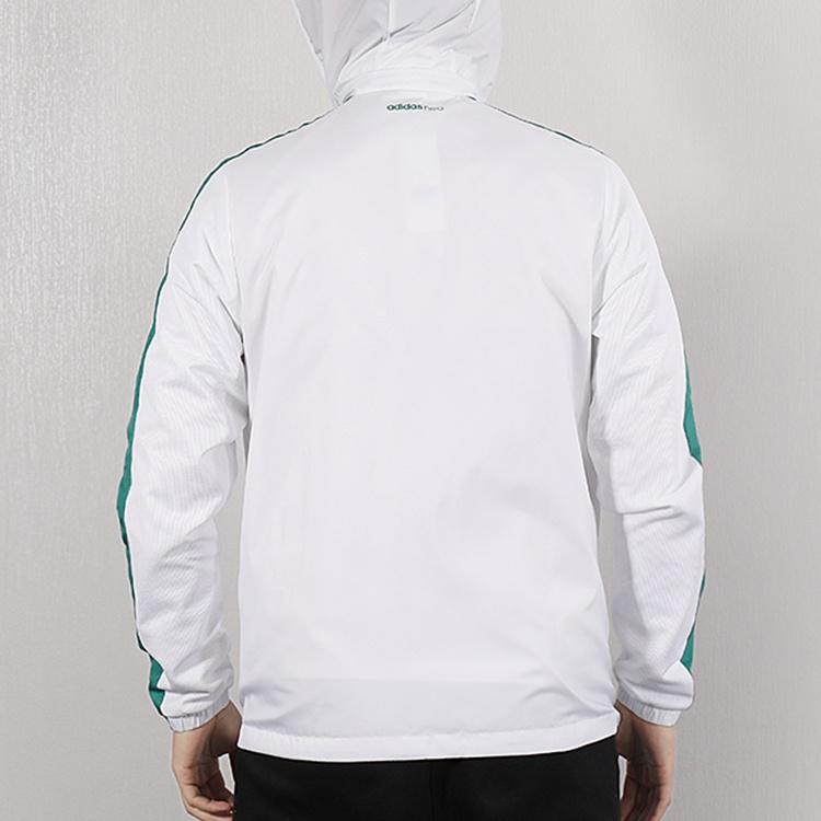 adidas Neo Colorblock Breathable Athleisure Casual Sports Stand Collar Jacket White Men's DW8117