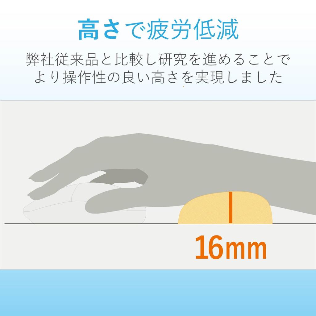 ELECOM FITTIO Gel Wrist Made in Rest, Fatigue-Reducing, Short, Japan, Black, MOH-FTRBK
