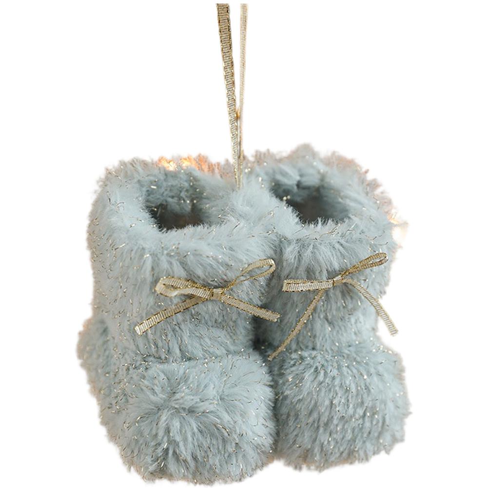 

Holiday Plush Mini Boot Ornaments Set for Christmas For Tree Hanging Decoration Featuring Lightweight Construction синий