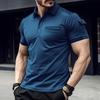 Men's Summer Short Sleeve Muscle Pocket Polo Shirt - Sports Casual