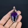 Amethyst Pendant Gemstone Jewelry, 999 Copper Wire Wrapped Pendant, Gift For Women Handmade Pendant