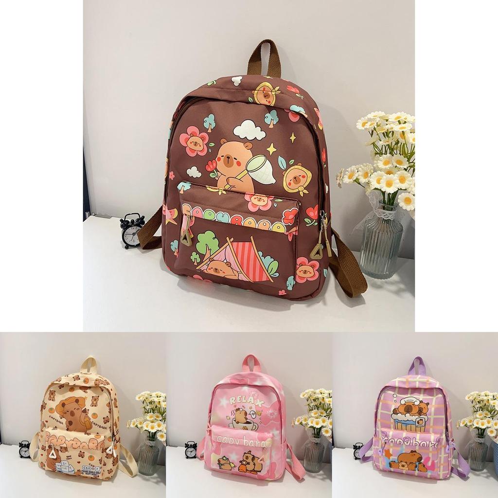 Capybara Childrens Cartoon Backpack With Lightweight Design For Kindergarten Students